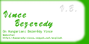 vince bezeredy business card