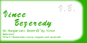 vince bezeredy business card